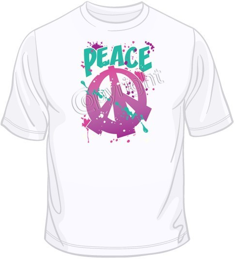 Peace Grafitti – Neon T Shirt You Choose Style, Size, Color Up to 4XL 10199