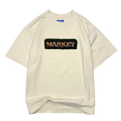 MARKET Chinatown Market T Shirt Mens XL Streetwear Cream Floral Grass Box Logo