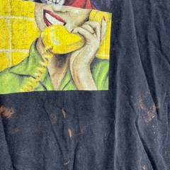 Broken Promises Graphic T Shirt Mens Size XL Bleach Wash Black Streetwear