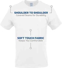 Gildan Men’s Crew Neck T-Shirts, 6 Pack, White Tees, 100% Cotton