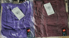 Pair of Hanes Ultimate X-Temp T-Shirts BERRY and LAVENDER, Size M