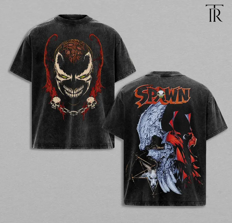 Spawn Hellborn Avenger Graphic T-Shirt Dark Comic Hero Tee