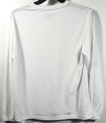 Men’s T-Shirt Size Medium White Long Sleeve Athletic Works Moisture Wicking