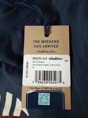 Chubbies Mens Medium Navy Blue Short Sleeved T-Shirt Graphic Print New