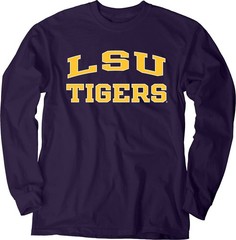 Blue 84 Mens Lsu Tigers Long Sleeve T-Shirt Arched Team Color Team Color Medium