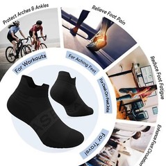 Ankle Compression Socks for Men and Women 6 Pairs Cushioned Low Cut Athletic …
