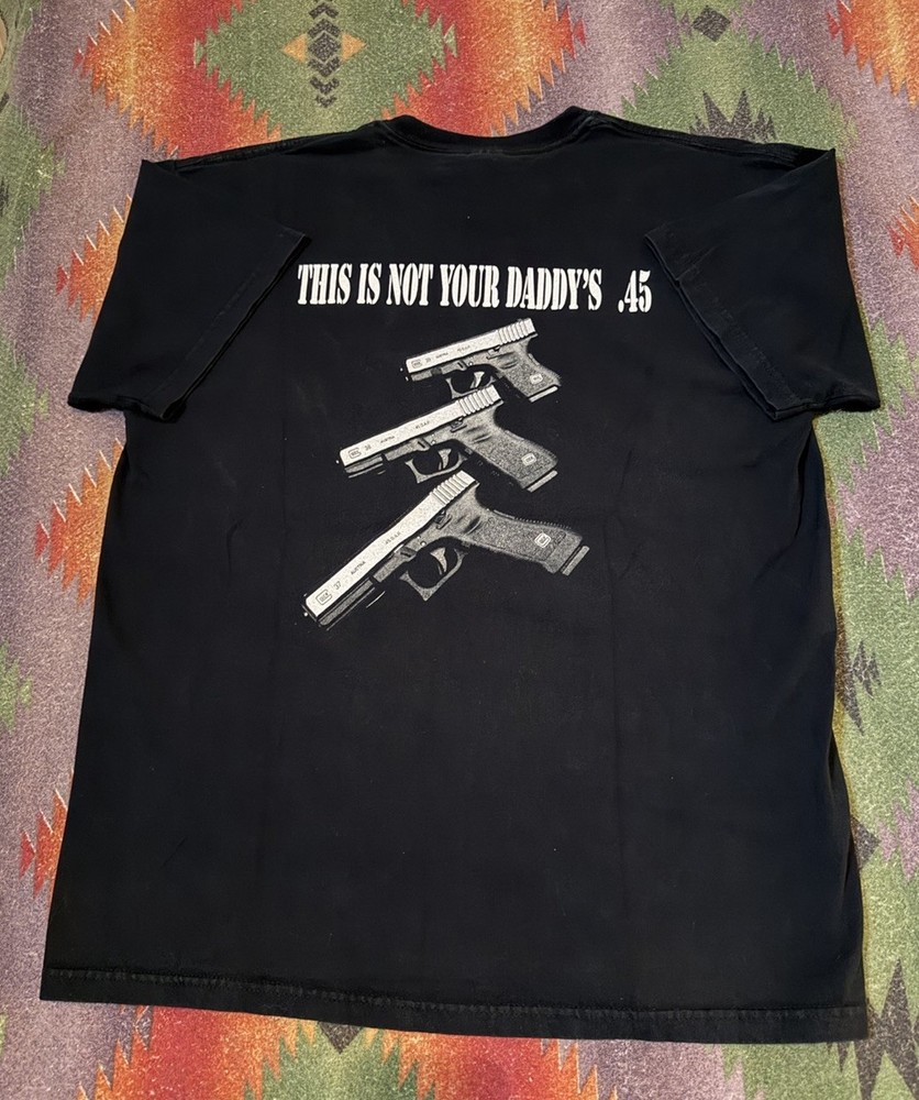 Vintage Glock Handgun Gunny Approved T Shirt Men’s Large Black