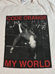 CODE ORANGE MY WORLD T SHIRT LARGE DEATHWISH INC CODE ORANGE KIDS WHITE