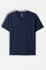 GAP Men’s V-Neck T-Shirt Navy Blue Size Large L Casual Soft Cotton Tee Top