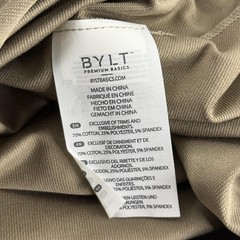 BYLT Shirt Mens XL Beige Driftwood Drop-Cut Lux Performance Crew Tee Athleisure