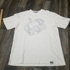 Sean John Classic Logo T-Shirt White Crown XL Diddy Y2k Hiphop Relaxed