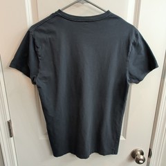 J.CREW Men’s Solid Slim-Washed V-Neck Short Sleeve T-Shirt – Navy Slim Small