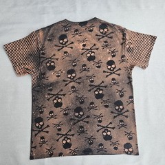 DOM It’s All About The Art Adult Unisex L T-Shirt Skull With Flowers Black