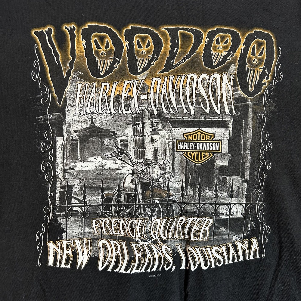 Harley-Davidson Voo Doo Shirt Mens XL Black New Orleans Louisiana Long Sleeve