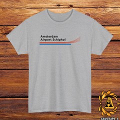 Amsterdam Airport Schiphol Logo T-Shirt Black/Grey/White/Navy/Red/Light Blue