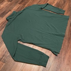 Vintage Polo Ralph Lauren XL Turtleneck Made in USA 90s Forest Green Red Pony