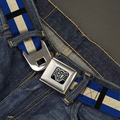 Seatbelt Belt – El Salvador Flag/Black – 1.0″ Wide – 20-36 Inches in Length