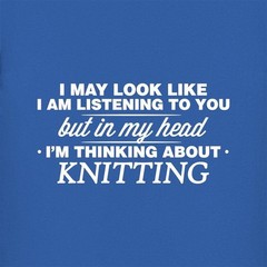 My Head I’m Knitting – Mens Ringer – Crafts Knit Hobbie Crochet Gift