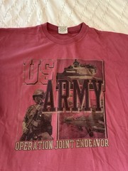 Vintage 90s US Army Operation Joint Endeavor Shirt XL Gear For Sports USA Made