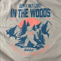 Fruit Of The Loom D.A.R.E Stay On The Path Tshirt Brown Size XL