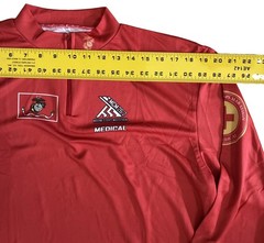 USMC Size L 26TH Marine Corps Marathon 2021 Medical Corpsman 1/4 Zip T-Shirt