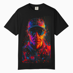Mens Neon Hip Hop Urban Tee Shirt, Comfort Colors T Shirt, Unisex Streetwear Tee