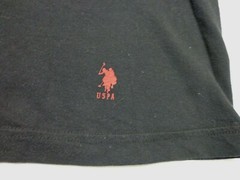 USPA U.S Polo ASSN T Shirt Short Sleeve Black with Red Pony Large Tee