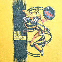 Vintage KILL BILL x SUPER MARIO BROS Shirt XL Movie Parody Video Games Crossover