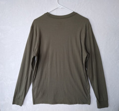 Dockers Mens Long Sleeve T Shirt M Olive Green Crew Neck Tee Shirts Cotton Knit
