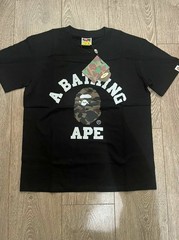 A Bathing Ape BAPE Ape Head Logo Graphic Tee Black Men’s M Crew Neck Cotton