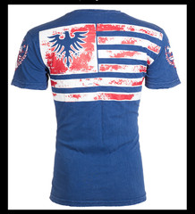 ARCHAIC by AFFLICTION American Flag CROSSED DEATH Short Sleeve Slim Fit T-shirt
