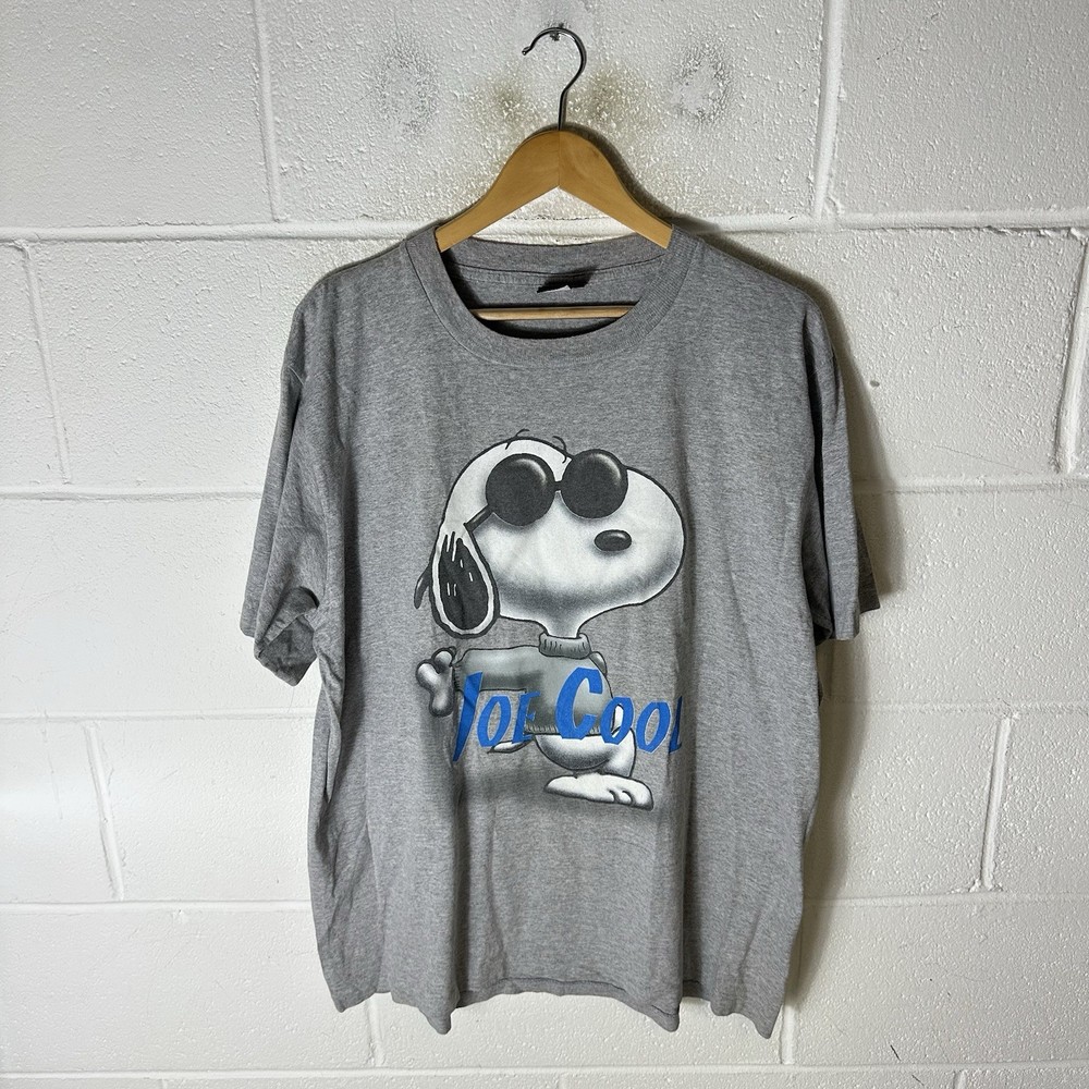 Vintage Peanuts Shirt Mens XL Grey Joe Cool Snoopy Changes 90s Made In USA*