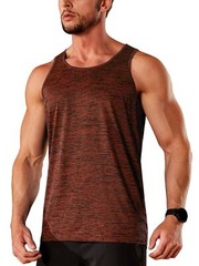 Mens Gym Tank Shirts Sleeveless Muscle Top Quick Dry Workout Fitness Sports Vest