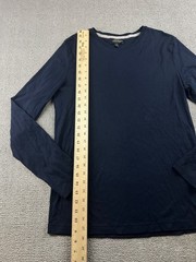 Banana Republic Long Sleeve T-Shirt Men M Tall Blue Luxury Touch Cotton Preppy