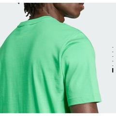 Mens L ADIDAS ORIGINALS logo ESSENTIALS TREFOIL TEE SHIRT GREEN JN0235 large NEW
