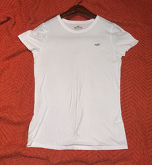 Hollister Must-Have Collection Logo Tee White Men’s M Crew Neck Short Sleeve