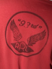 Men’s Double RL RRL Ralph Lauren 93rd Division Aviation Military T-Shirt Sz L