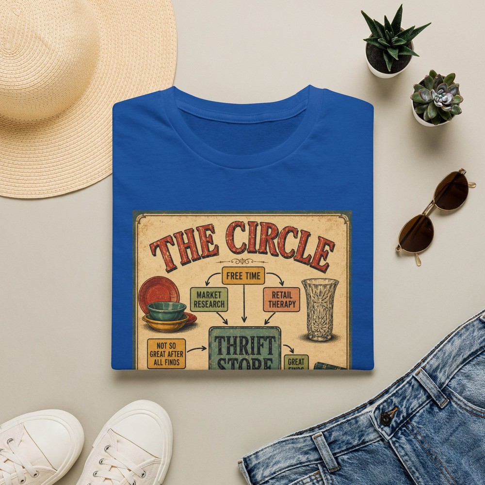 The Circle of Stuff Thrift Store thrifting T-Shirt | Vintage floor chart Tee