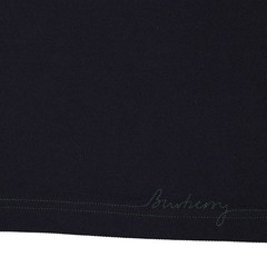 Burberry Logo Embroidered Straight Hem Cotton Polo Shirt
