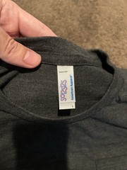American Apparel Tri Blend Grey T-Shirt w/ Pocket (Size L New Old/Deadstock)