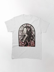 Anime Stained Glass Blood Demon Nezuko Cute Demon Slayer Basic T Shirt