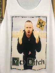 Breaking Bad Jesse Pinkman Shirt Tee Vest Sleveless White Mens Hype Rare Size XL