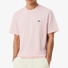 *NEW* Men’s Lacoste Cotton Crew Neck T-shirt LIGHT PINK (TH7318 ADY) 👍