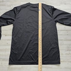 Retro Land of the Free Home of the Brave Long Sleeve Shirt Wicking Sz LG Black