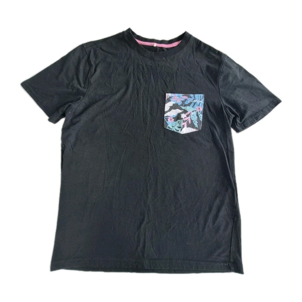Men Chubbies The Weekend Has Arrived Short Sleeve Black Pocket Tshirt Medium