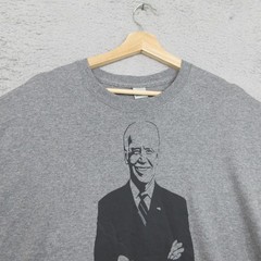 Joe Biden Shirt Mens XL Gray Funny Quote Tee Gildan Heavy Cotton Graphic Novelty