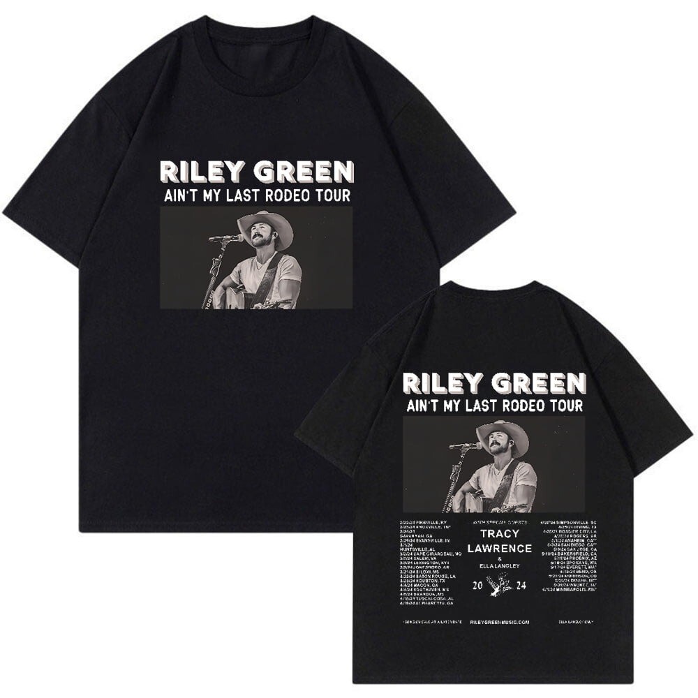 Riley Green T-shirt 2024 Ain’t My Last Rodeo Tour Merch