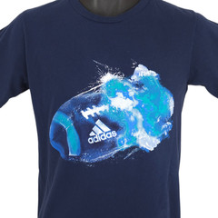 Adidas Football T Shirt Mens Size Small Blue Sports Go To Tee
