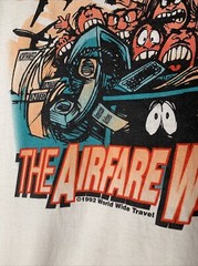 Vintage Airfare War Shirt Mens Sz XL I Survived Travel Promo Tee 90s