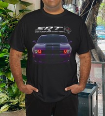 Dodge Hellcat Challenger Mens Black T-Shirt Licensed Hot Rod Mopar